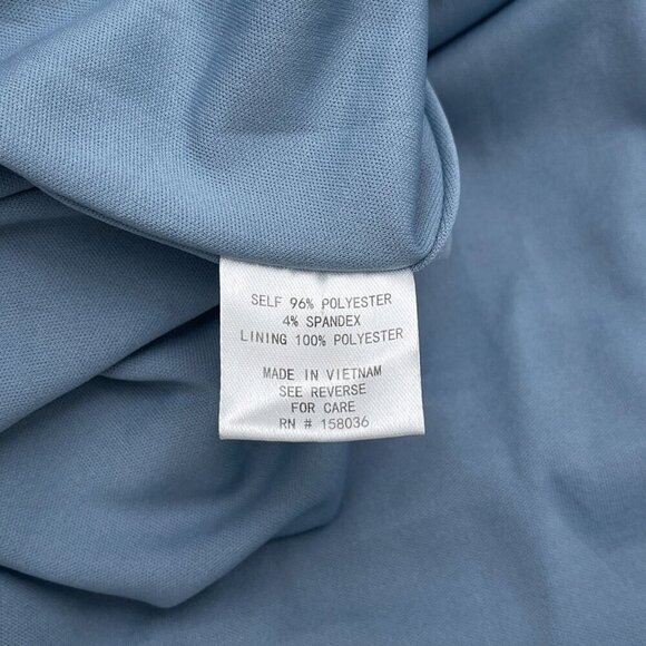 Birdy Grey Benny‎ Crepe Maxi Formal Bridesmaid Dress Dusty Blue Large NWT - Picture 11 of 14